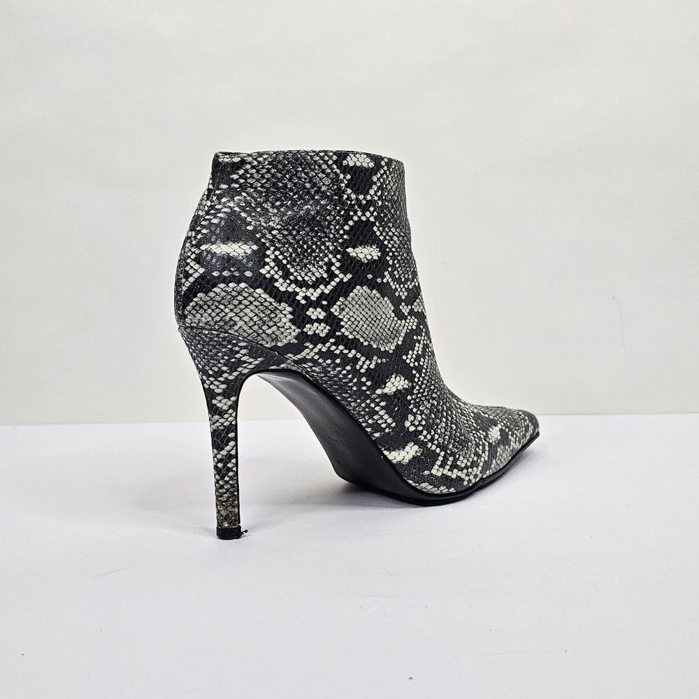 Colin Stuart Python Printed Leather Booties - image 6
